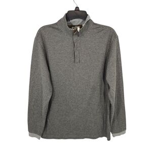 {Haggar} Classic Fit Houndstooth Grey Sweater Quarter Zip - Size SMALL